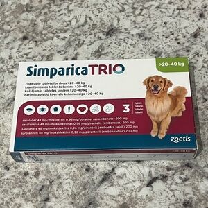 Flea and Tick Control for 44-88 Lbs Large Dogs
New Box 3 doses